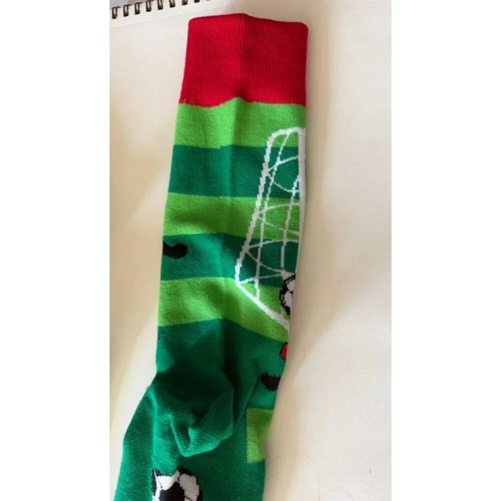Soccer Socks Football Novelty Crew Socks Green Red Sports Fan Gift